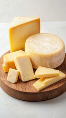 Assortment of Round Cheeses Stacked