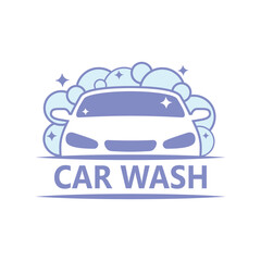 Fototapeta premium Car wash graphic logo design template. Car wash sign isolated on white background. Vector illustration