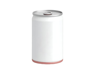 Blank White Aluminum Beverage Can Mockup with Silver Lid and Copper Base