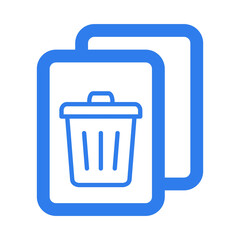 Delete document icon with trash can
