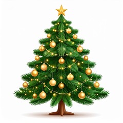 Fototapeta premium christmas tree isolated on white