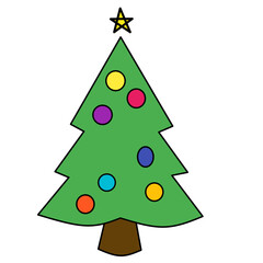 christmas tree vector illustration
