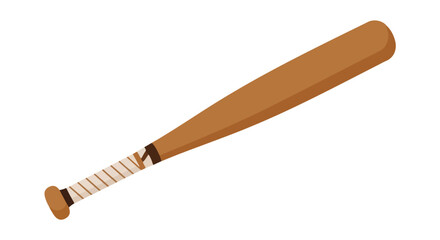 Naklejka premium Digital Illustration of a Classic Wooden Baseball Bat with Grip and Rounded End for Sporting Design 67 characters