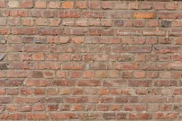 Fototapeta premium High-resolution image of a red brick wall, perfect for backgrounds, textures, and design projects. Download now!
