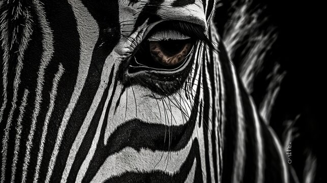 Close-up Zebra Eye