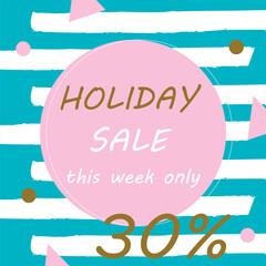 Sale offer banner design in vector