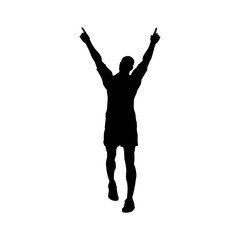 silhouette of a young man