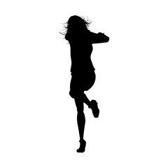silhouette of a young woman