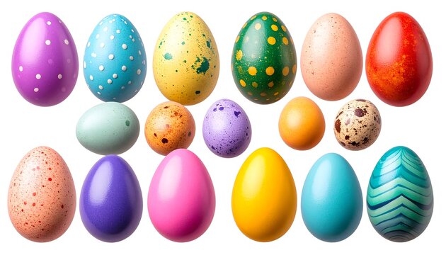 Colorful Easter eggs arranged - Powered by Adobe