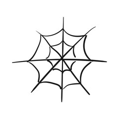 Hand drawn vector illustration of Spider Web isolated on white background