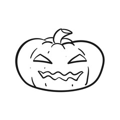 Hand drawn vector illustration of Pumpkin isolated on white background