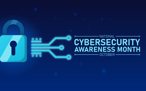 Vector graphic of National Cybersecurity Awareness Month ideal for National Cybersecurity Awareness Month celebration.