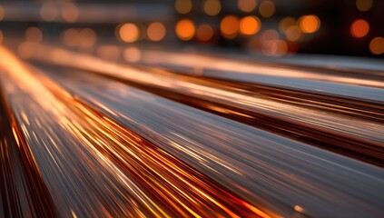 Abstract glowing lines, blurred background