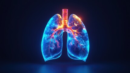 Abstract Lungs with red human bronchial tree structure. Lungs anatomy,left and right bronchus, bronchioles,Medicine cure tuberculosis, pneumonia, asthma. Abstract health care medical concept.