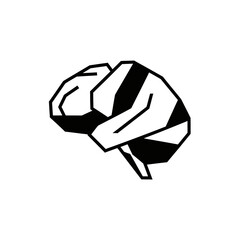 Geometric Brain Abstract Design Illustration.