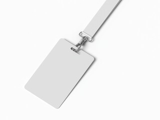 Id Card 3D Render Isolated White for Mockup 1