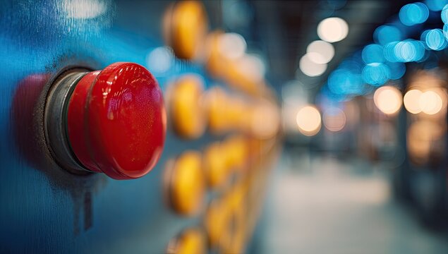 Close-up of industrial control panel - Powered by Adobe