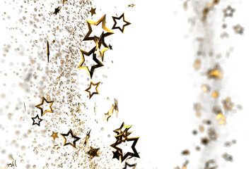 Festive background with golden stars and sparkles. Perfect for holidays, celebrations, and luxury designs. Download now!