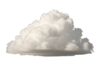 Fluffy cumulus cloud isolated for design projects realistic sky element with soft edges