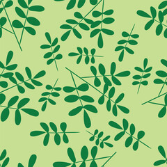 Fototapeta premium design vector art seamless pattern fresh green leaves