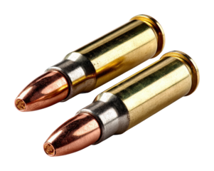 Ammunition display military armory firearms isolated on transparent background