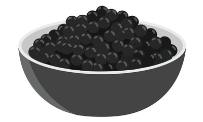 black caviar in a glass bowl (Created Using Generative AI Tools)