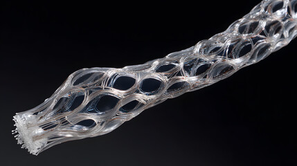 Innovative Bioabsorbable Stent Design, Medical Technology, Healthcare, Product Photography, Laboratory, Close-up, Advanced Medical Solutions