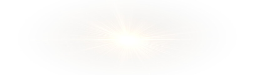 Obraz premium Transparent lens effect with summer sun, radiant glow, sparkling sunbeam, vibrant sky, magical spotlight, starlight illustration, and nature background