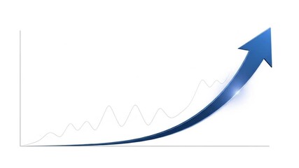 Trending Upward Arrow Chart Growth Success.