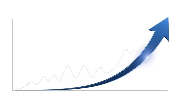 Trending Upward Arrow Chart Growth Success.