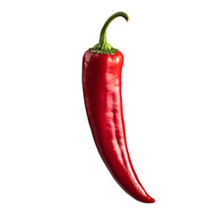Red Hot Chili PNG with Green Stem – Transparent Background for Food Branding