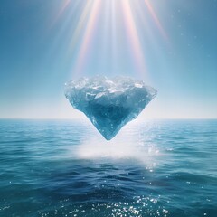 Fototapeta premium ice cube and ice