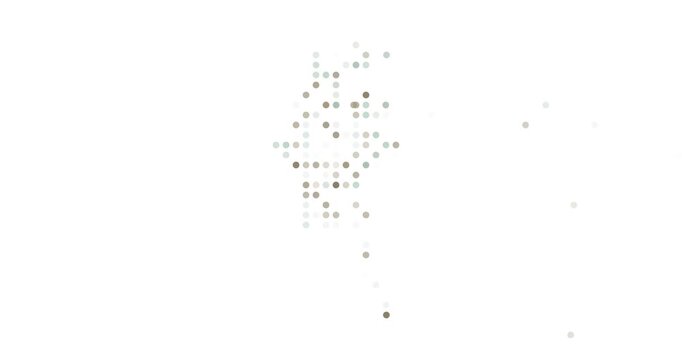 Generative Myanmar Map Abstract Circle Pattern