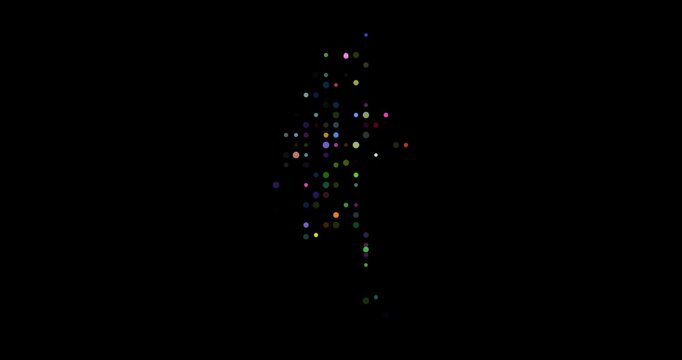Digital Particles Drift Assembling Ethereal Myanmar Map Design