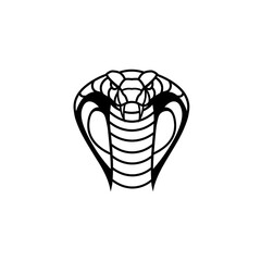 킹코브라 얼굴 로고 시안. 동물 얼굴 라인 아트.