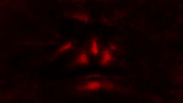 Welcome to hell! 2D animation in dark fantasy genre. Animated horror collection with scary man, monster from abyss and screaming face. Exciting images of spooky Halloween. Blur effects, camera shake.