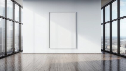 Fototapeta premium Interior with empty banner