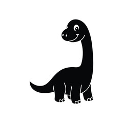 Coloring book Brontosaurus cute vector design templates simple and modern concept, isolated on white background