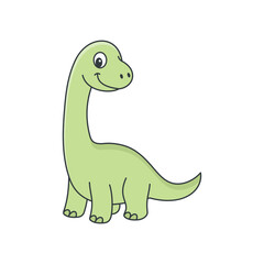 Coloring book Brontosaurus cute vector design templates simple and modern concept, isolated on white background