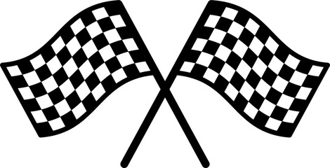 Naklejka premium black and white checkered flag vector for racing