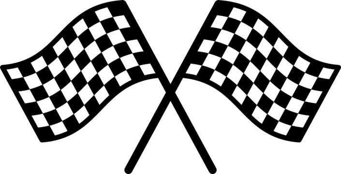 black and white checkered flag vector for racing