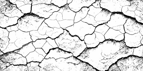 digital wall grunge and dust pattern surface Cracked white wall texture design element white background.