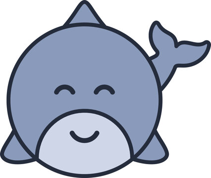 Cute and adorable little shark vector