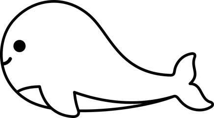 Cute and adorable little whale vector