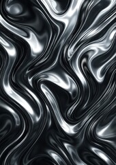 Obraz premium Abstract metallic fluid waves