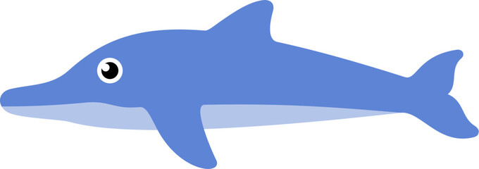 Dolphin vectors. Symbol, animal, sea, cute