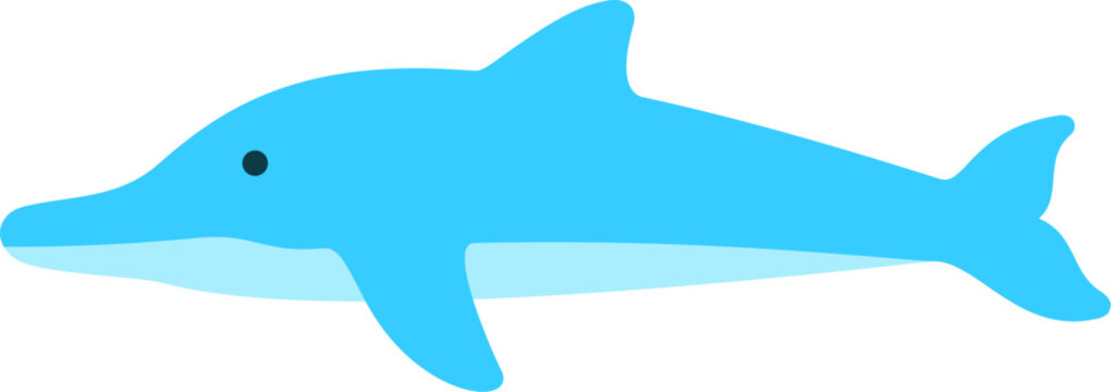 Dolphin vectors. Symbol, animal, sea, cute