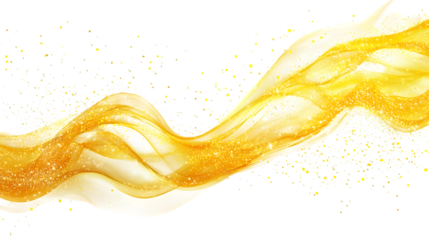 Yellow sparks glitter special light effect. isolated on a transparent background