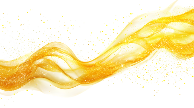 Yellow sparks glitter special light effect. isolated on a transparent background