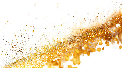 Yellow sparks glitter special light effect. isolated on a transparent background